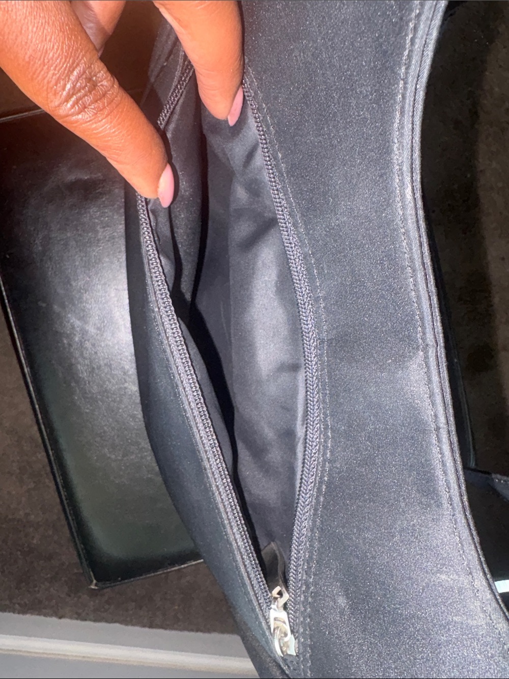 Prada Black Nylon Messenger Bag with Front Flap Pocket - Picture 6 of 7